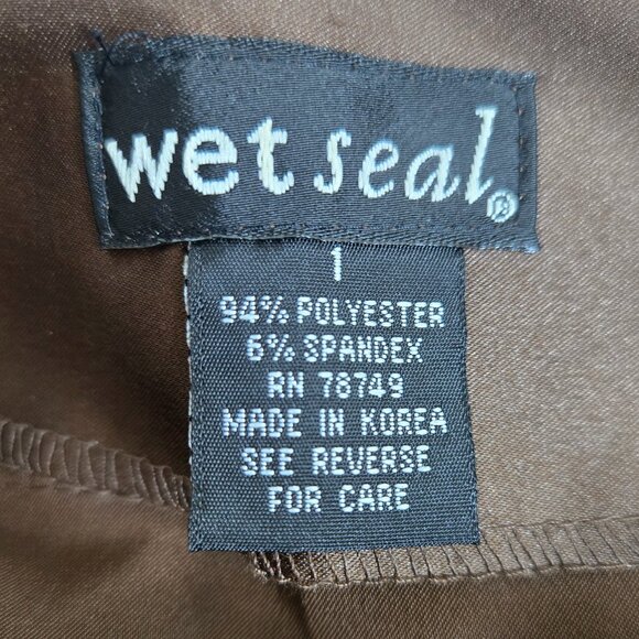 Wet Seal Tweed Brown Skirt Size 1 About 21" Long (NWT) Waist is about 28" - Picture 7 of 10